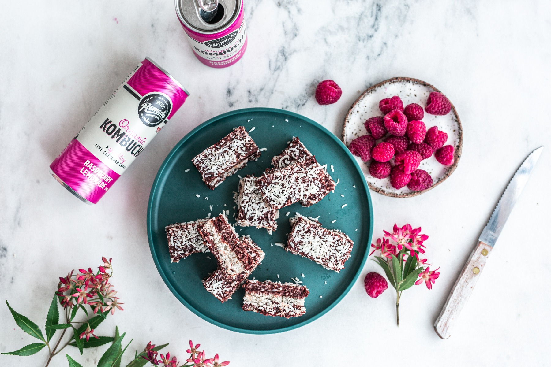 Raw Nut-free Lamington Slice