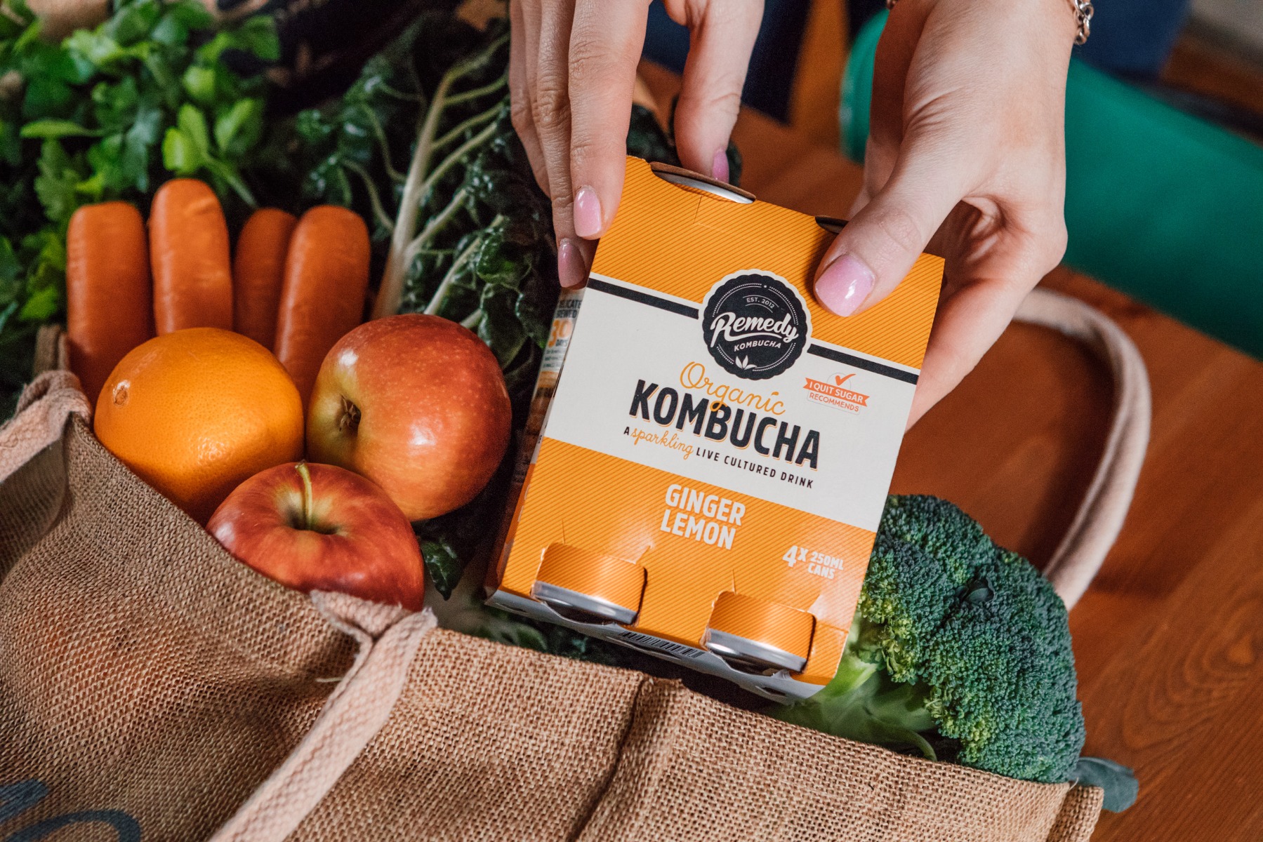 Groceries with Remedy Kombucha