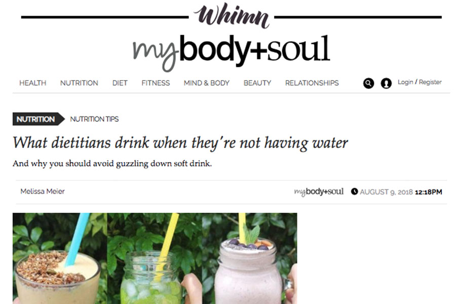 Body & Soul: What dietitians drink when they’re not having water