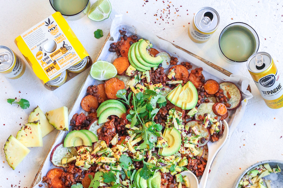 Sweet Potato Nachos with new Remedy Tepache