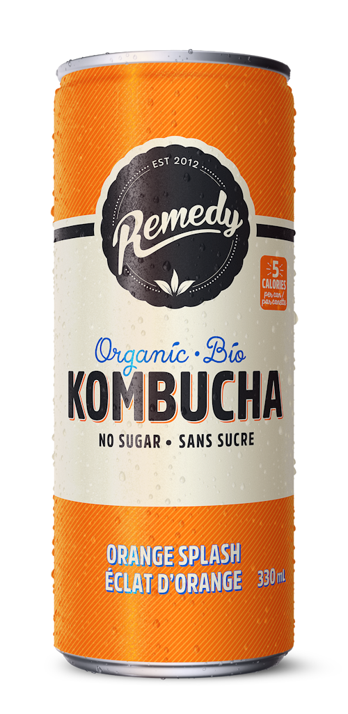Remedy Orange Splash Kombucha can