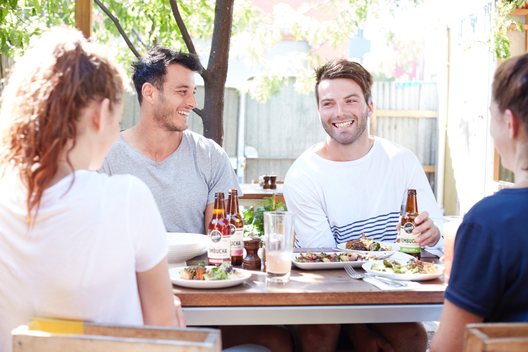 Footy stars crack open a kombucha