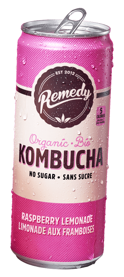 Remedy Kombucha Raspberry Lemonade can