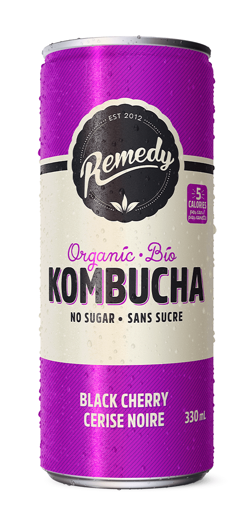 Remedy Black Cherry Kombucha can