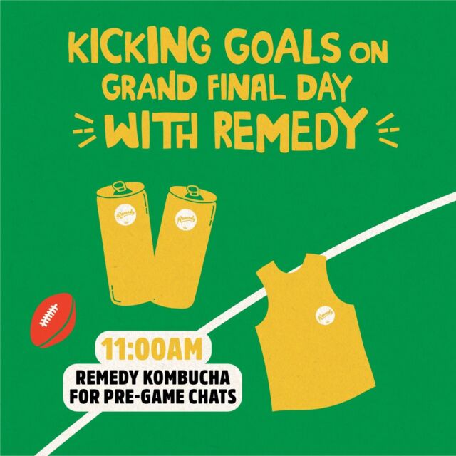 Gearing up to smash some (better for you) tinnies tomorrow? Here's how you can kick goals on Grand Final Day with Remedy 😎